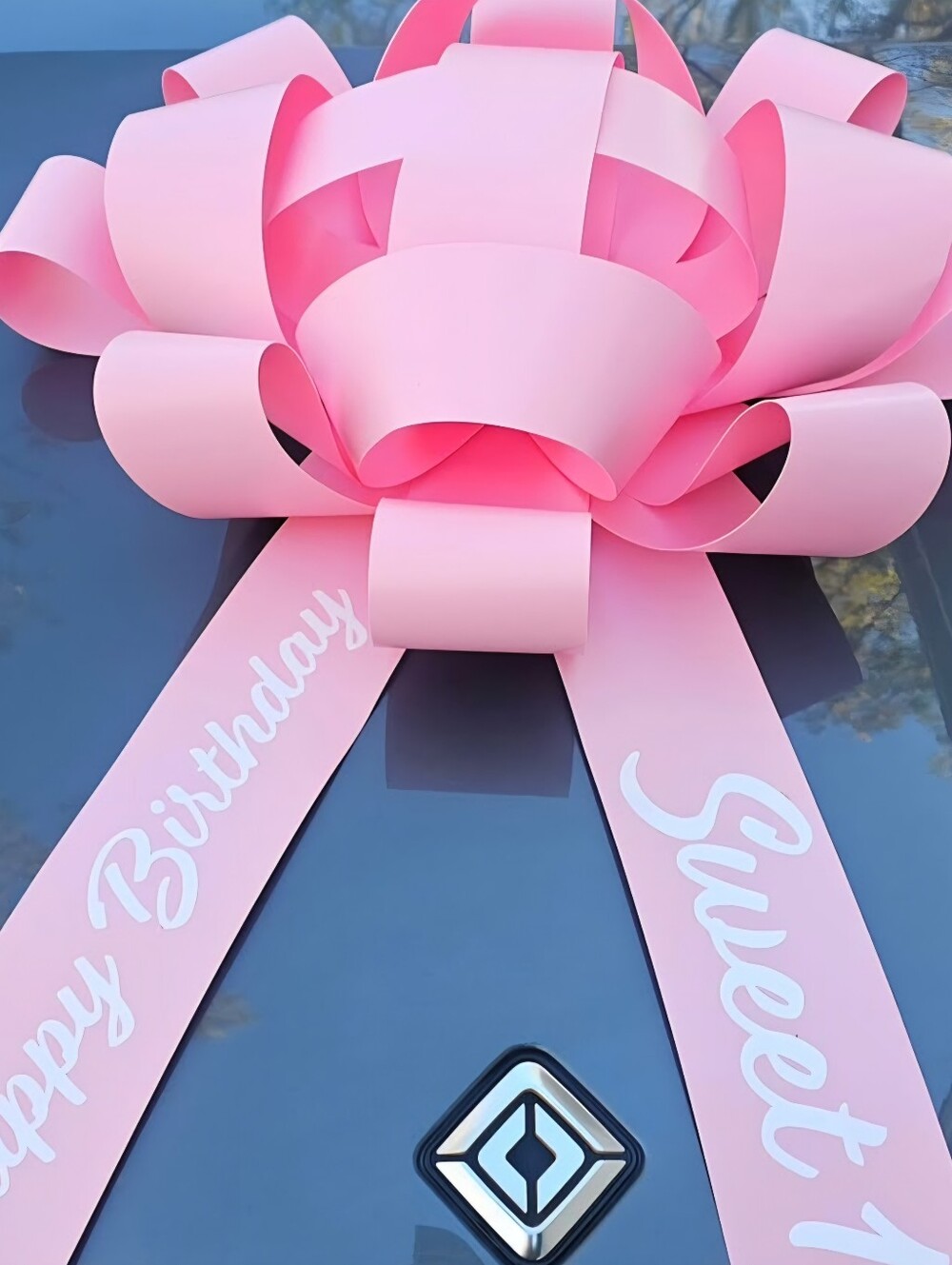 Giant Pink Sweet 16 Magnetic Car Bow 30” Birthday Car Gift Decoration